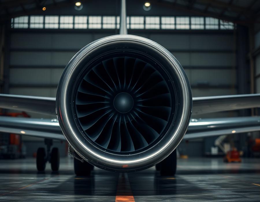 Aircraft engine module on the shop floor